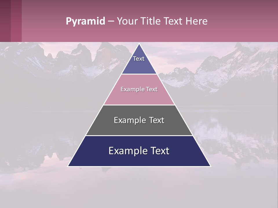 A Mountain Range Is Reflected In The Water Of A Lake PowerPoint Template