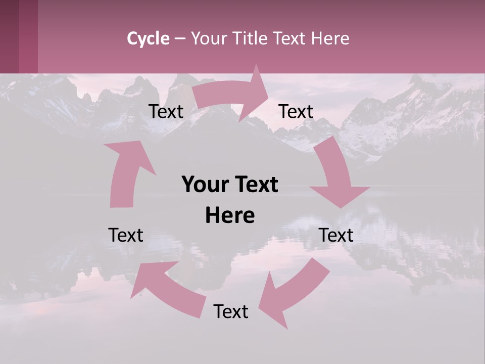 A Mountain Range Is Reflected In The Water Of A Lake PowerPoint Template