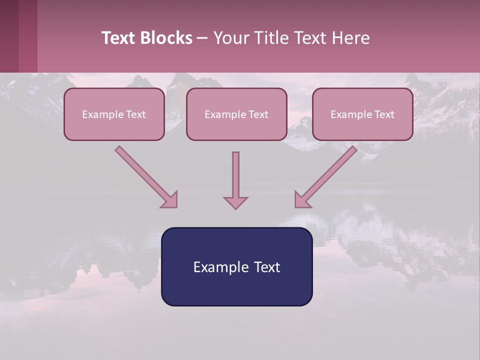 A Mountain Range Is Reflected In The Water Of A Lake PowerPoint Template