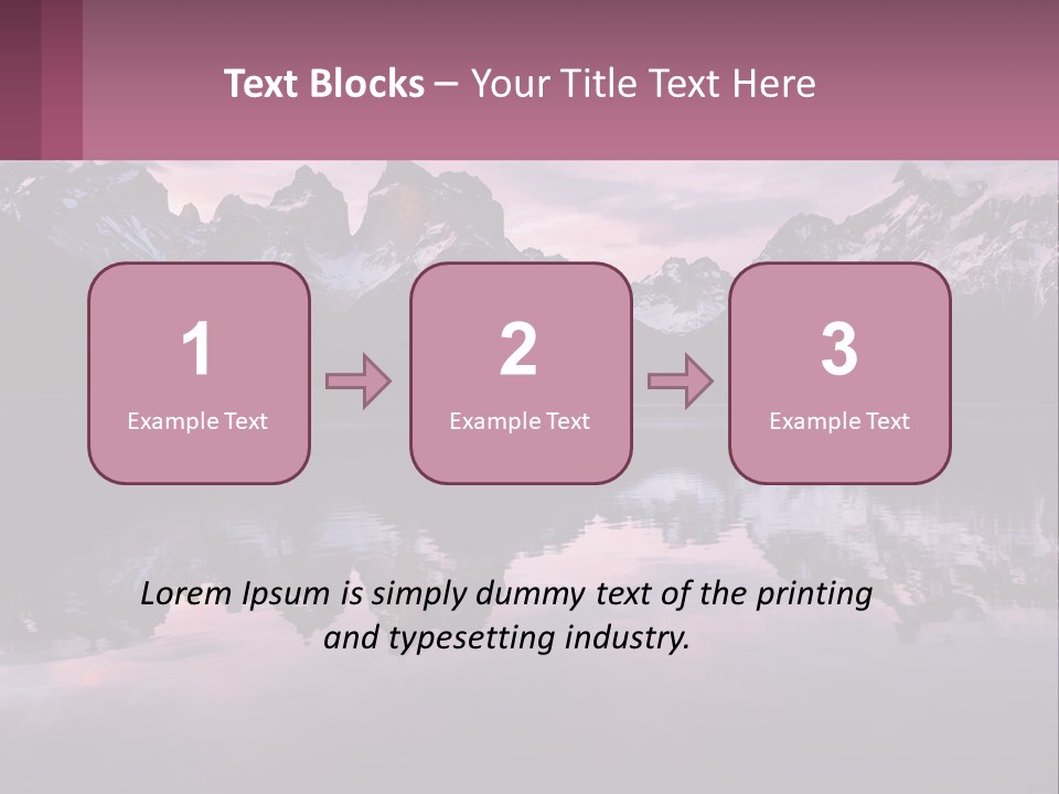 A Mountain Range Is Reflected In The Water Of A Lake PowerPoint Template