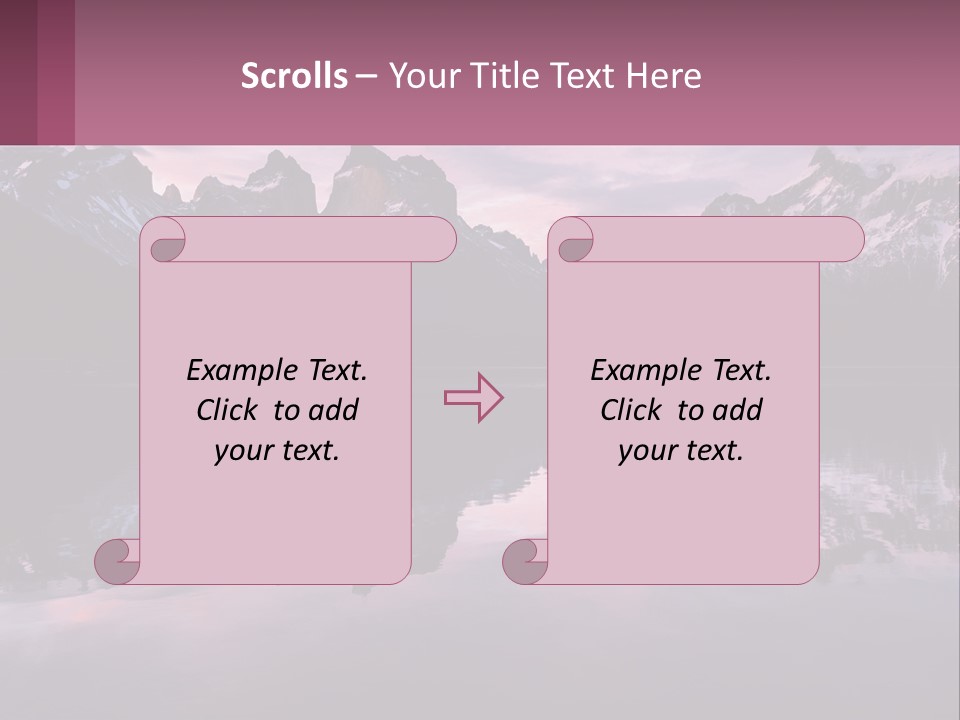 A Mountain Range Is Reflected In The Water Of A Lake PowerPoint Template