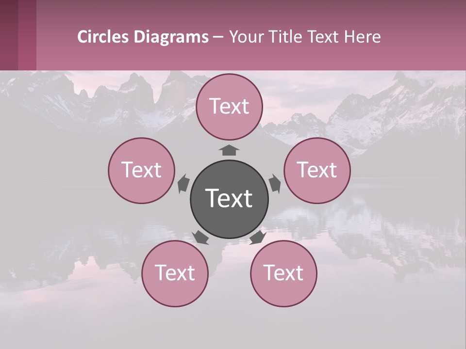 A Mountain Range Is Reflected In The Water Of A Lake PowerPoint Template