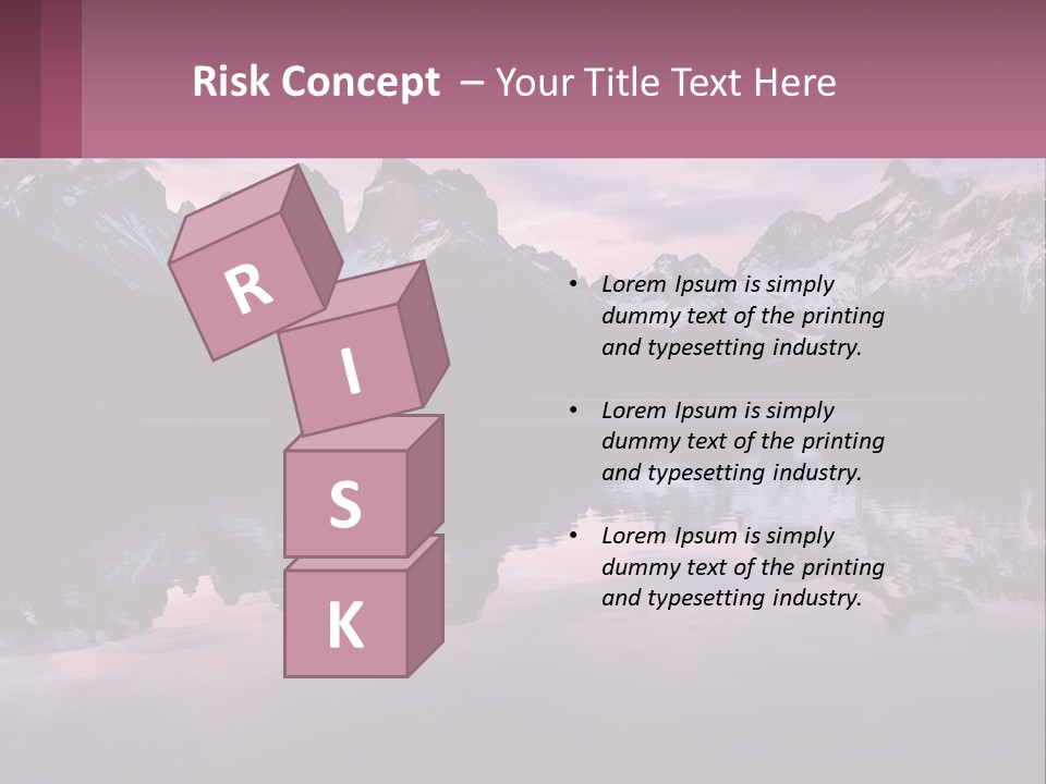 A Mountain Range Is Reflected In The Water Of A Lake PowerPoint Template