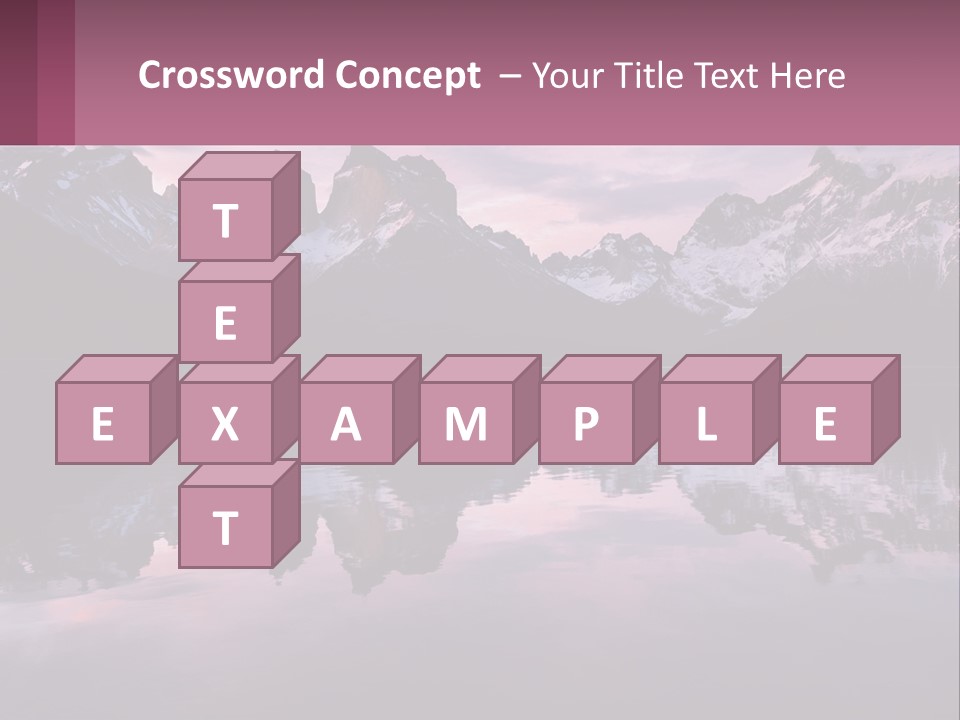 A Mountain Range Is Reflected In The Water Of A Lake PowerPoint Template