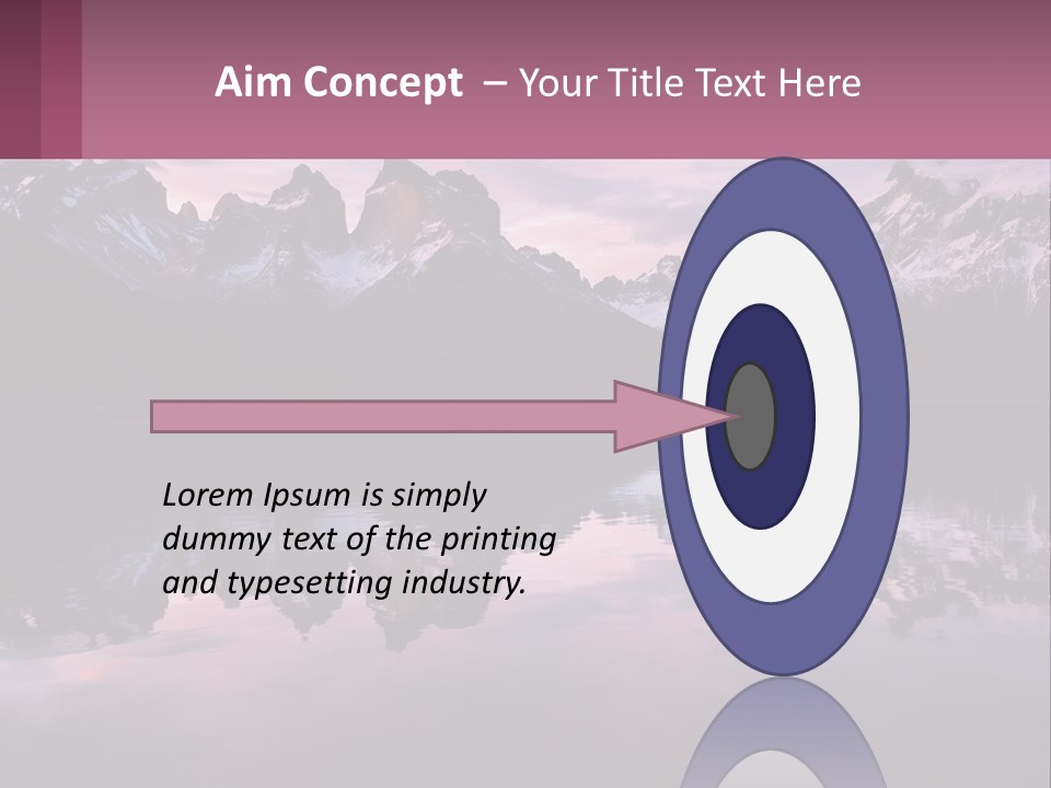 A Mountain Range Is Reflected In The Water Of A Lake PowerPoint Template