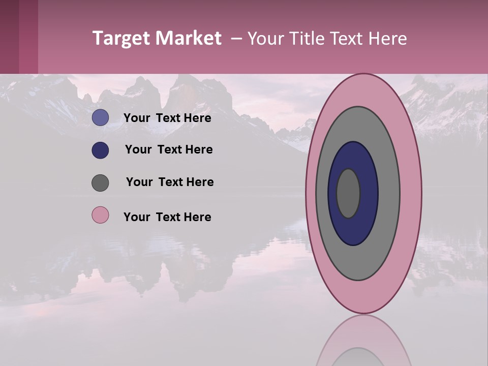 A Mountain Range Is Reflected In The Water Of A Lake PowerPoint Template