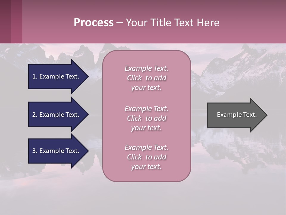 A Mountain Range Is Reflected In The Water Of A Lake PowerPoint Template