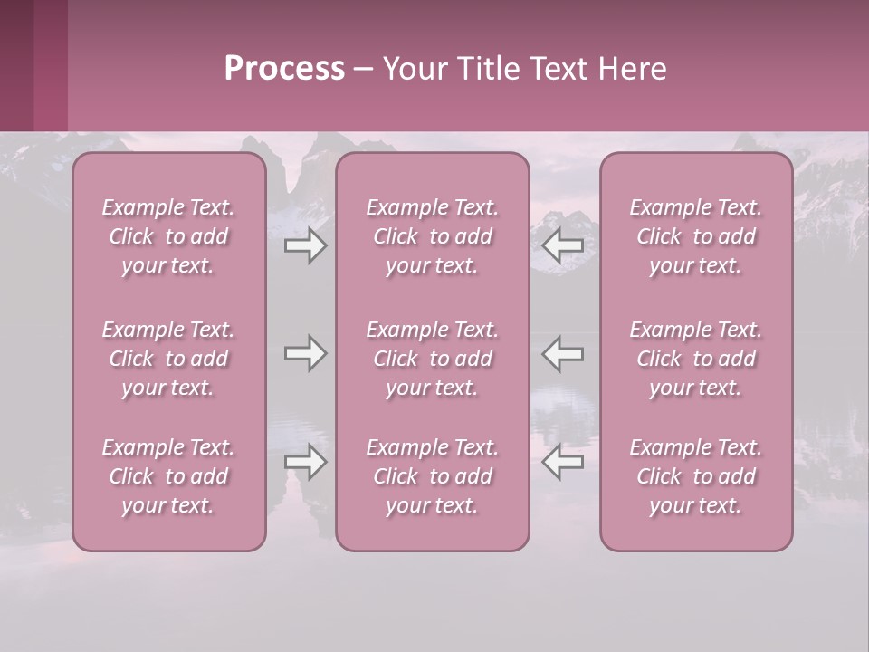 A Mountain Range Is Reflected In The Water Of A Lake PowerPoint Template