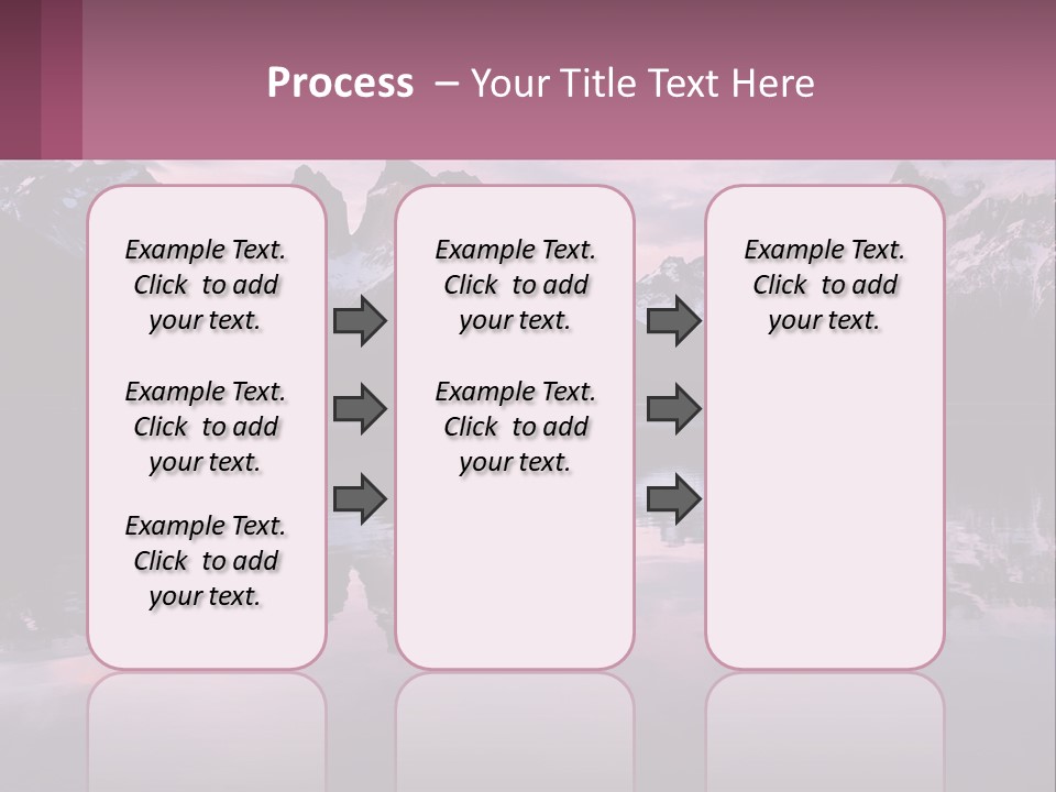 A Mountain Range Is Reflected In The Water Of A Lake PowerPoint Template