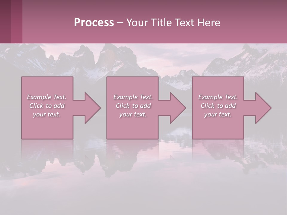 A Mountain Range Is Reflected In The Water Of A Lake PowerPoint Template