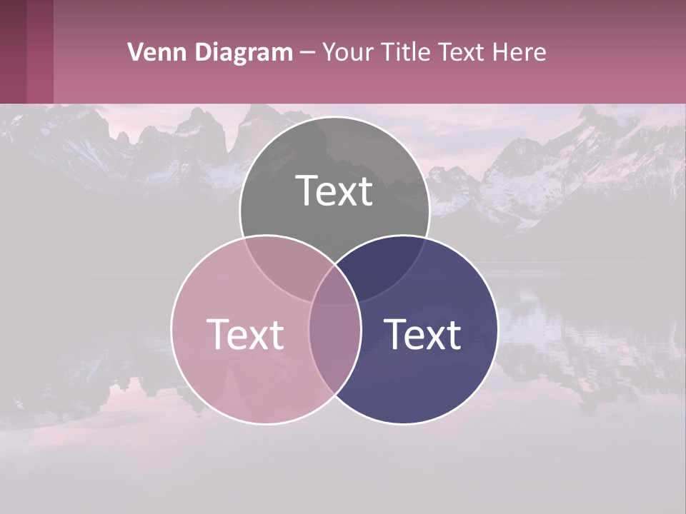 A Mountain Range Is Reflected In The Water Of A Lake PowerPoint Template