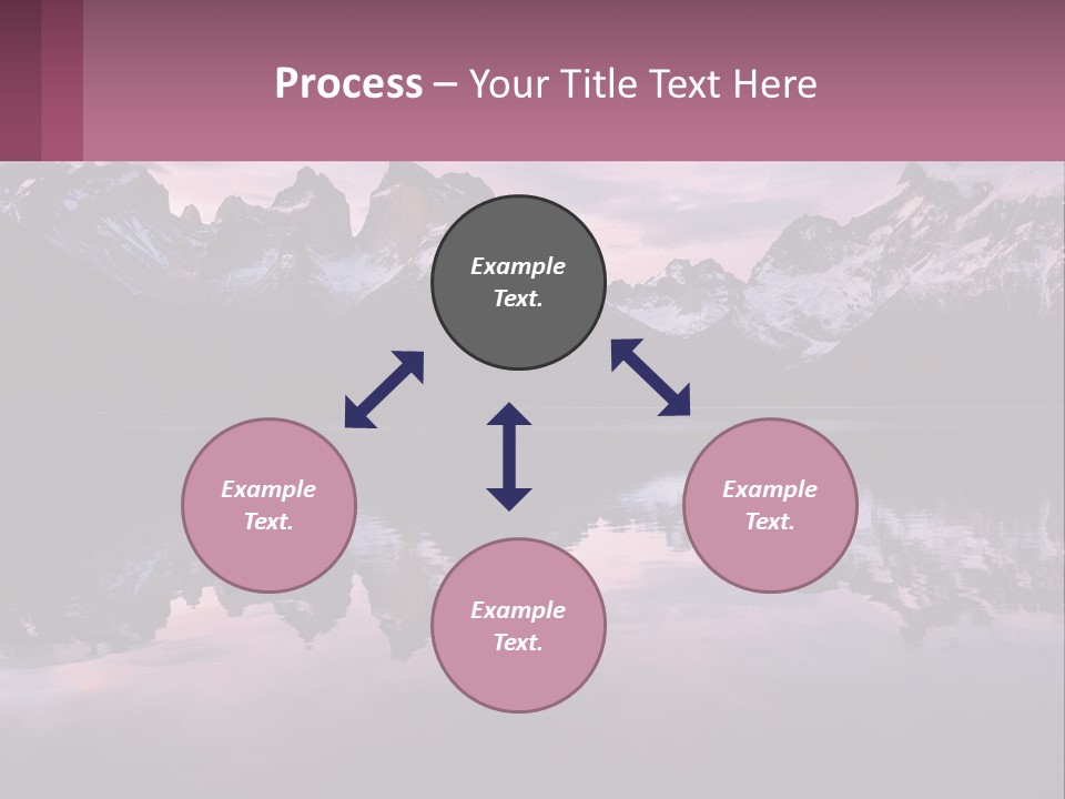 A Mountain Range Is Reflected In The Water Of A Lake PowerPoint Template