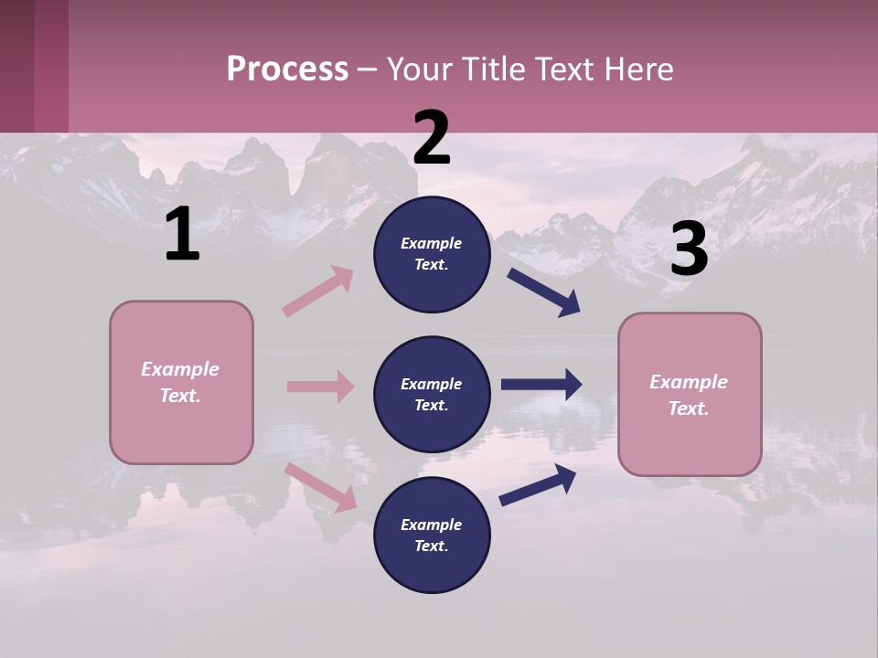 A Mountain Range Is Reflected In The Water Of A Lake PowerPoint Template