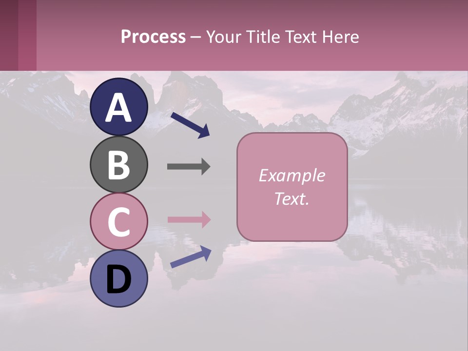 A Mountain Range Is Reflected In The Water Of A Lake PowerPoint Template