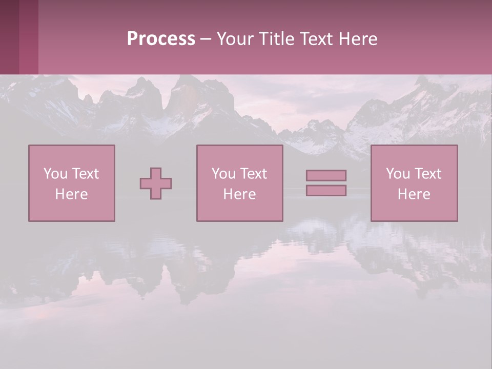 A Mountain Range Is Reflected In The Water Of A Lake PowerPoint Template