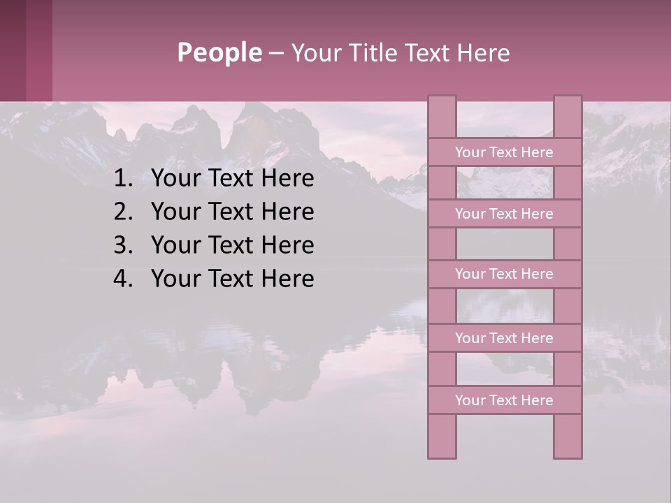 A Mountain Range Is Reflected In The Water Of A Lake PowerPoint Template