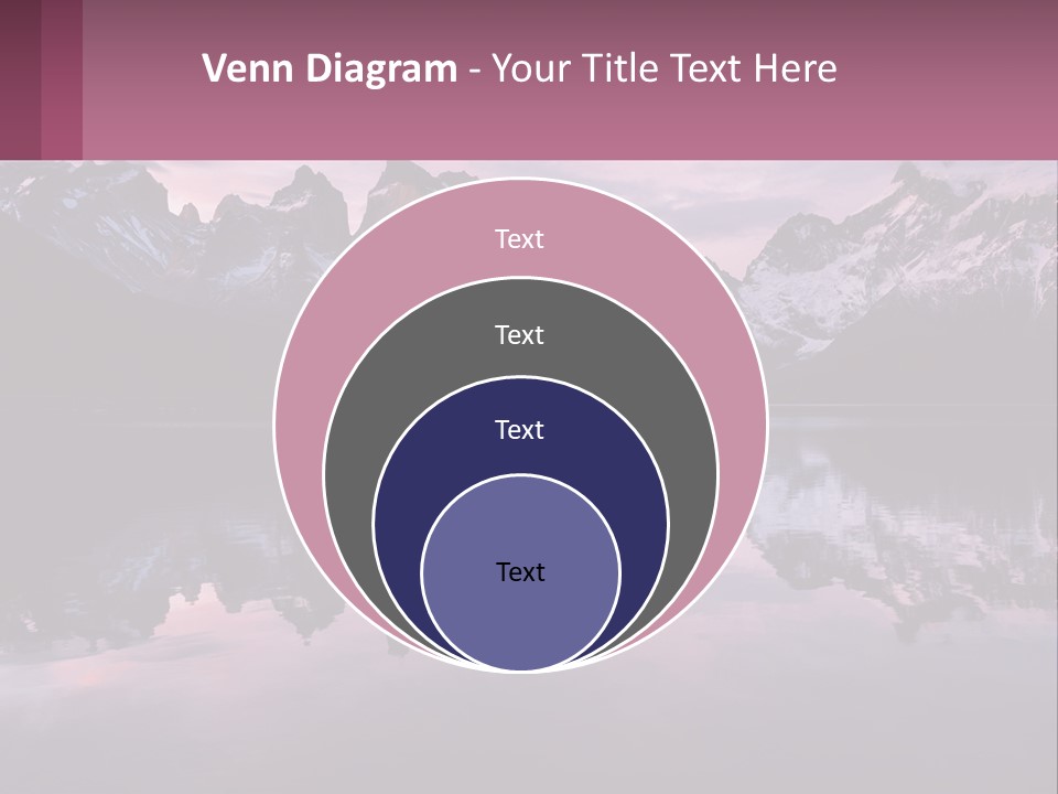 A Mountain Range Is Reflected In The Water Of A Lake PowerPoint Template