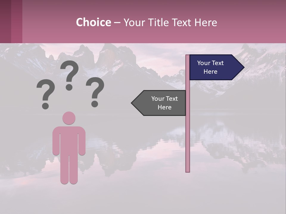 A Mountain Range Is Reflected In The Water Of A Lake PowerPoint Template