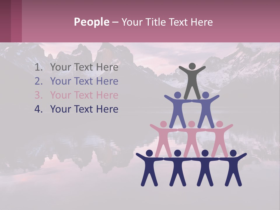 A Mountain Range Is Reflected In The Water Of A Lake PowerPoint Template