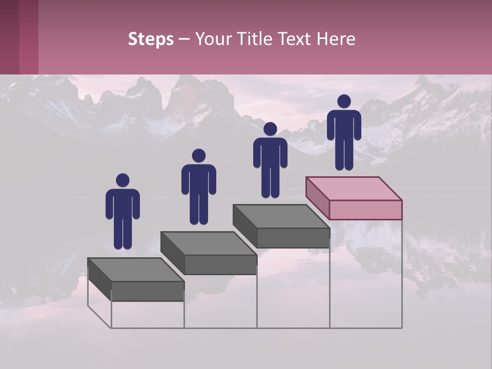 A Mountain Range Is Reflected In The Water Of A Lake PowerPoint Template