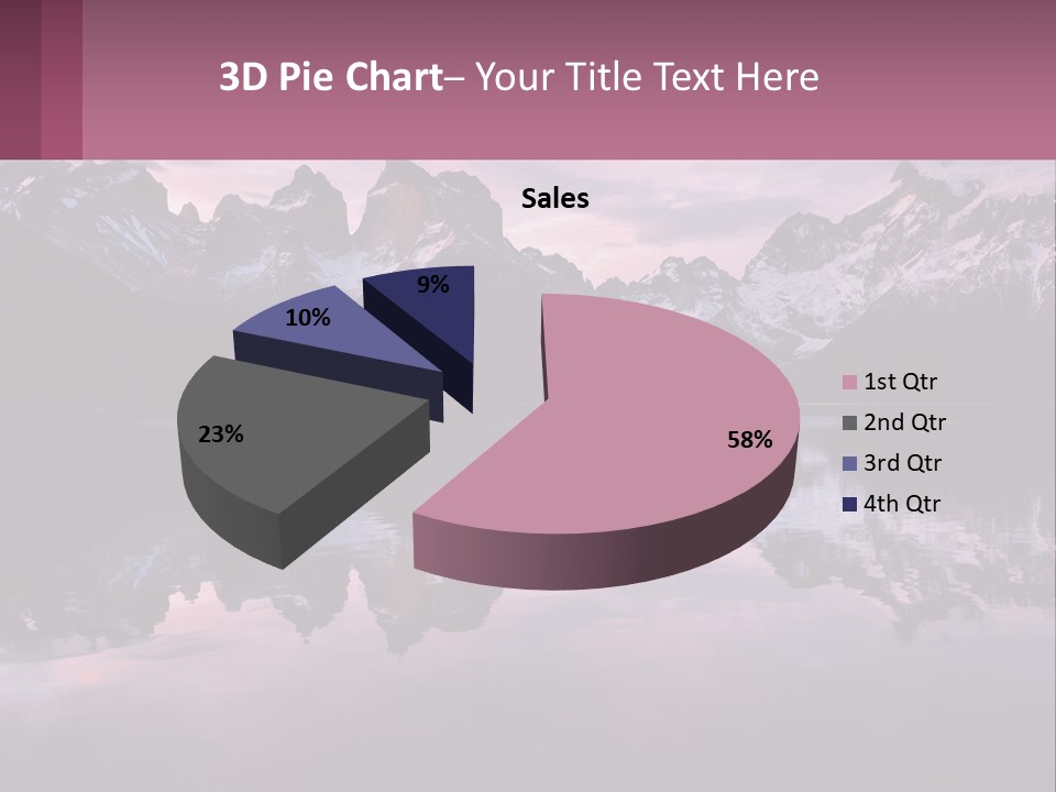 A Mountain Range Is Reflected In The Water Of A Lake PowerPoint Template