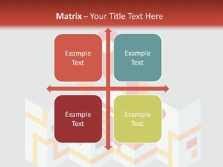 A Map With A Pin On It And A Red Background PowerPoint Template