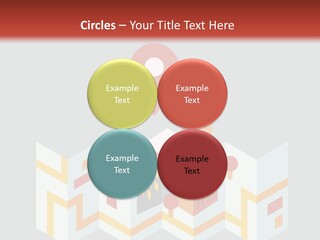 A Map With A Pin On It And A Red Background PowerPoint Template