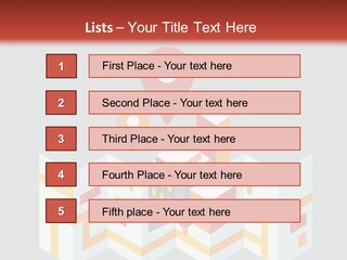 A Map With A Pin On It And A Red Background PowerPoint Template