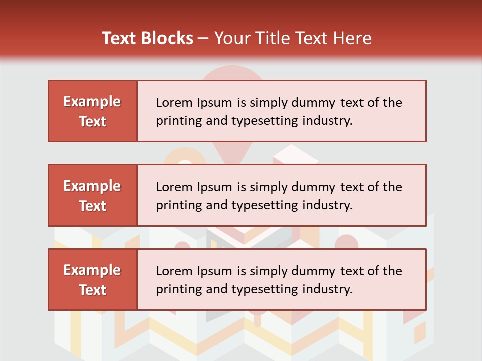 A Map With A Pin On It And A Red Background PowerPoint Template