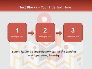 A Map With A Pin On It And A Red Background PowerPoint Template