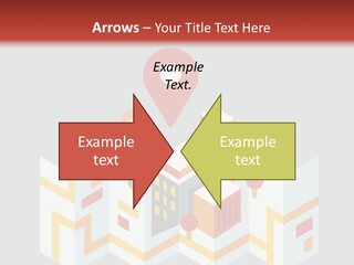 A Map With A Pin On It And A Red Background PowerPoint Template