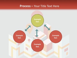 A Map With A Pin On It And A Red Background PowerPoint Template