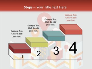 A Map With A Pin On It And A Red Background PowerPoint Template