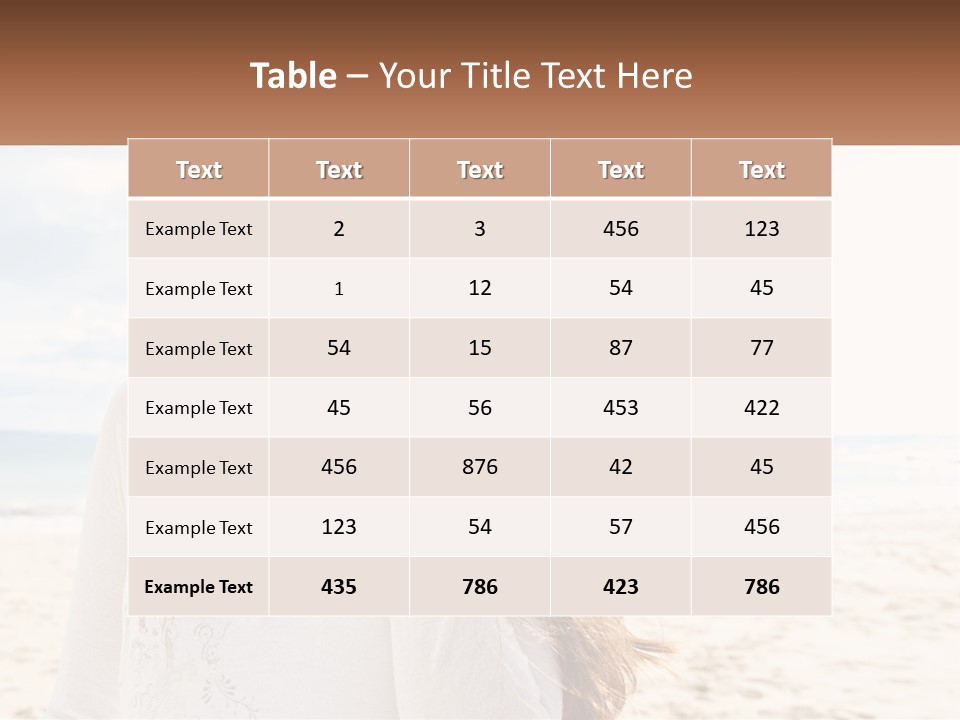 A Woman Holding A Seashell On The Beach PowerPoint Template