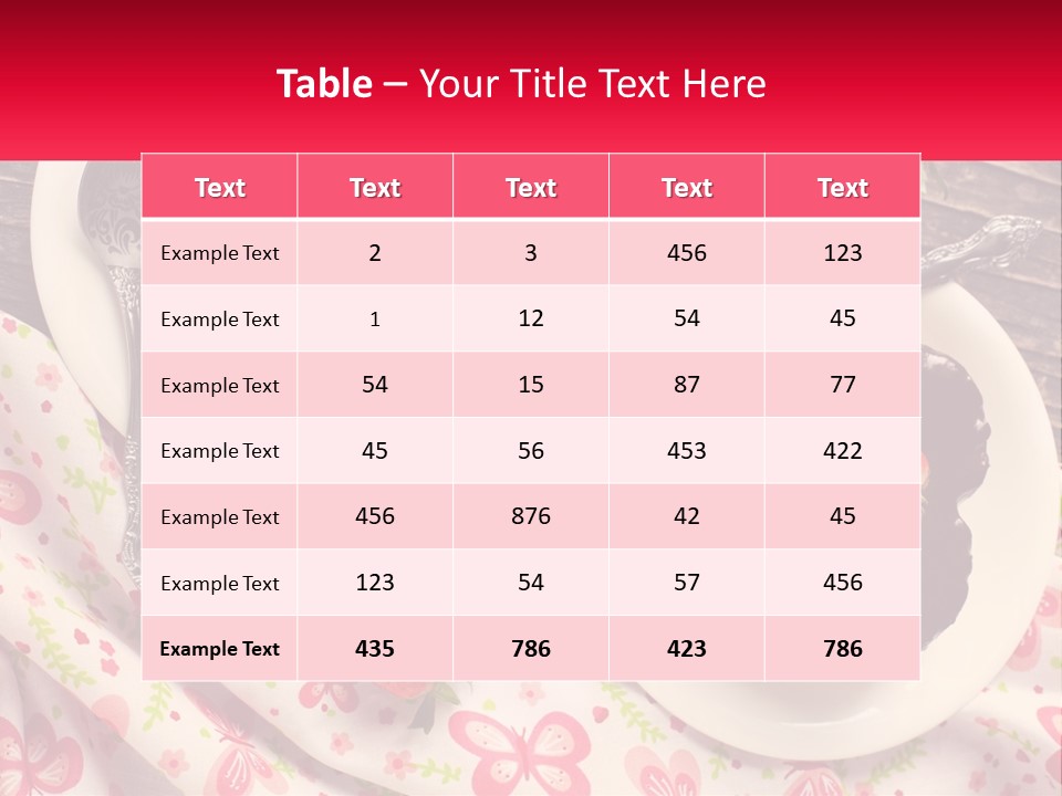 Two Plates Of Desserts With Chocolate Frosting And Strawberries PowerPoint Template