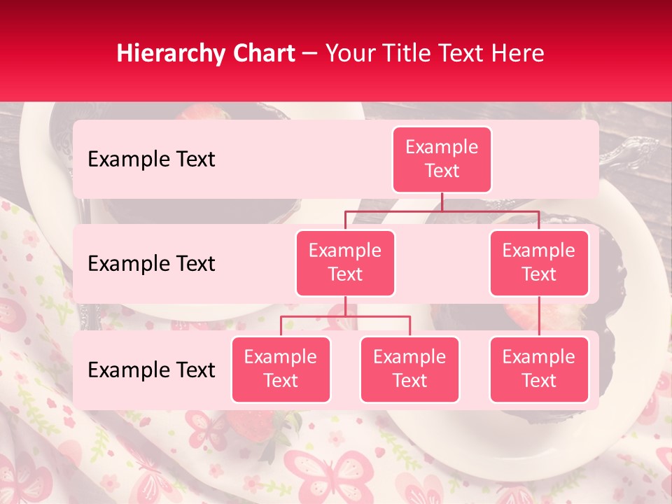 Two Plates Of Desserts With Chocolate Frosting And Strawberries PowerPoint Template