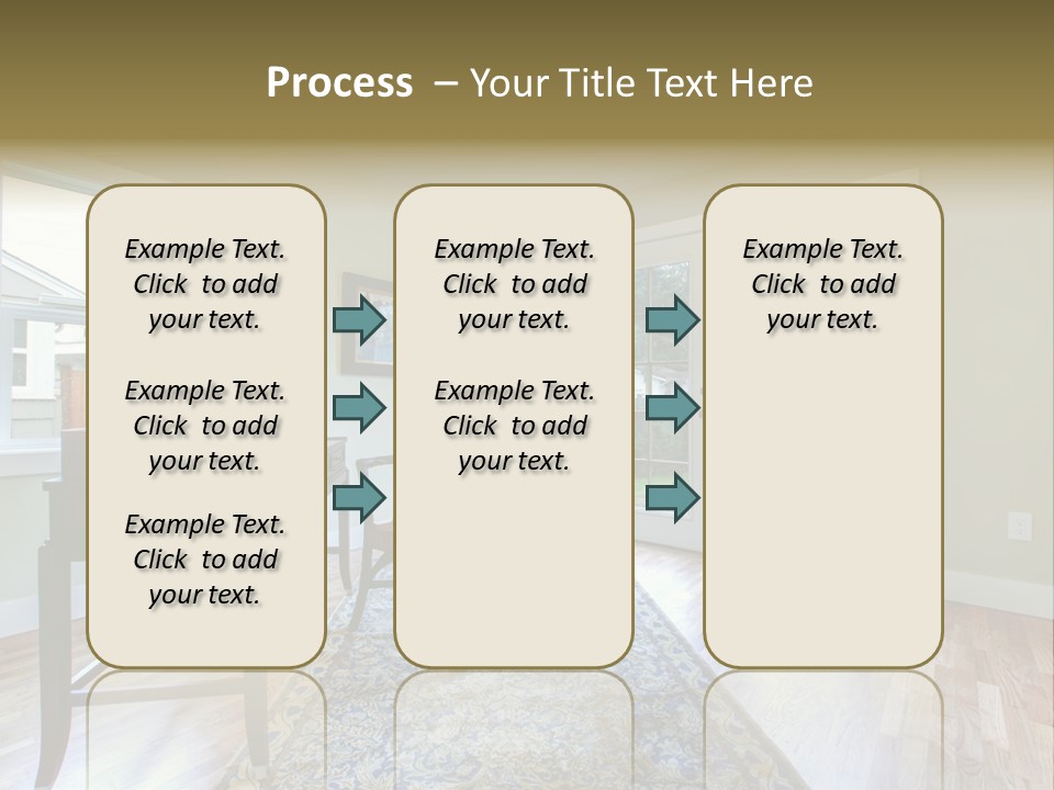 A Living Room With A Piano And A Chair PowerPoint Template