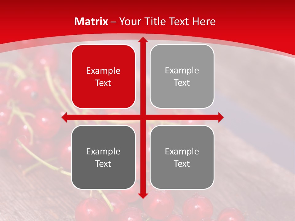 A Bunch Of Red Berries Sitting On Top Of A Wooden Table PowerPoint Template
