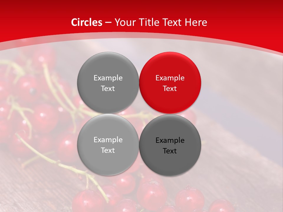 A Bunch Of Red Berries Sitting On Top Of A Wooden Table PowerPoint Template
