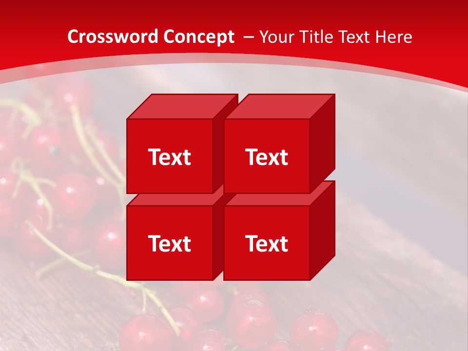 A Bunch Of Red Berries Sitting On Top Of A Wooden Table PowerPoint Template