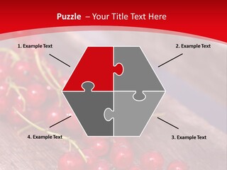 A Bunch Of Red Berries Sitting On Top Of A Wooden Table PowerPoint Template