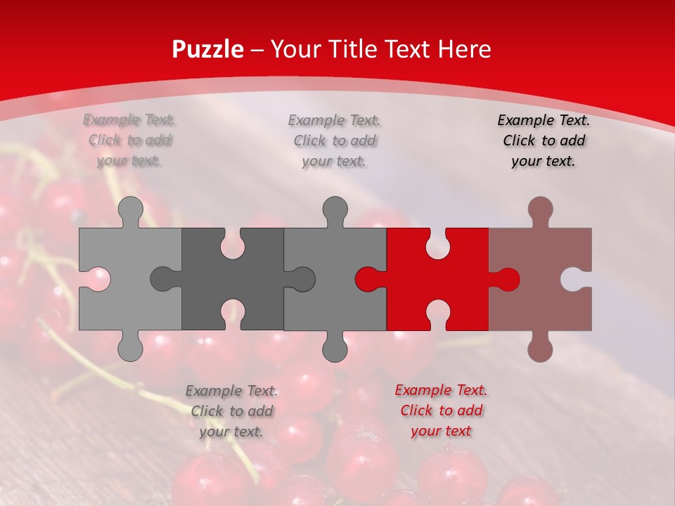 A Bunch Of Red Berries Sitting On Top Of A Wooden Table PowerPoint Template