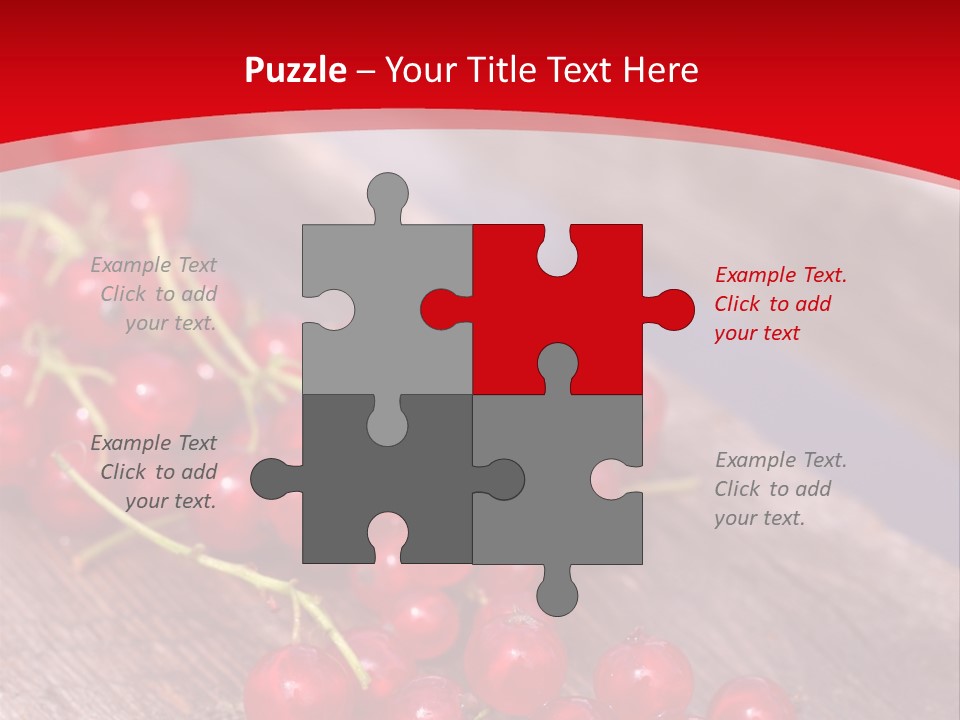 A Bunch Of Red Berries Sitting On Top Of A Wooden Table PowerPoint Template
