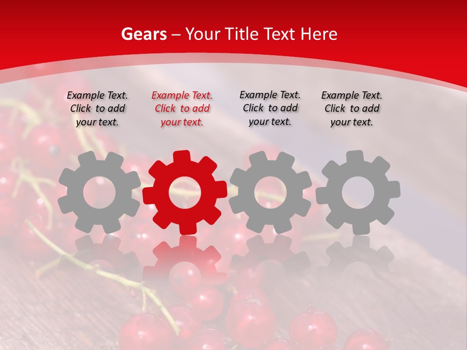 A Bunch Of Red Berries Sitting On Top Of A Wooden Table PowerPoint Template