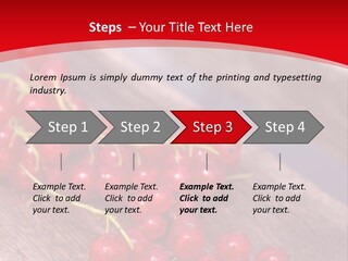 A Bunch Of Red Berries Sitting On Top Of A Wooden Table PowerPoint Template