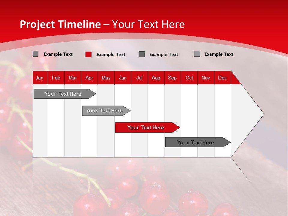 A Bunch Of Red Berries Sitting On Top Of A Wooden Table PowerPoint Template