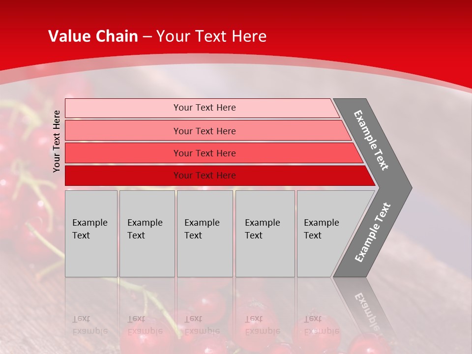 A Bunch Of Red Berries Sitting On Top Of A Wooden Table PowerPoint Template