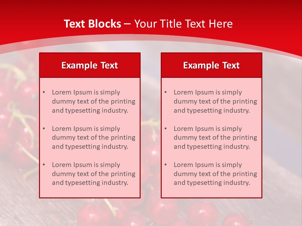 A Bunch Of Red Berries Sitting On Top Of A Wooden Table PowerPoint Template