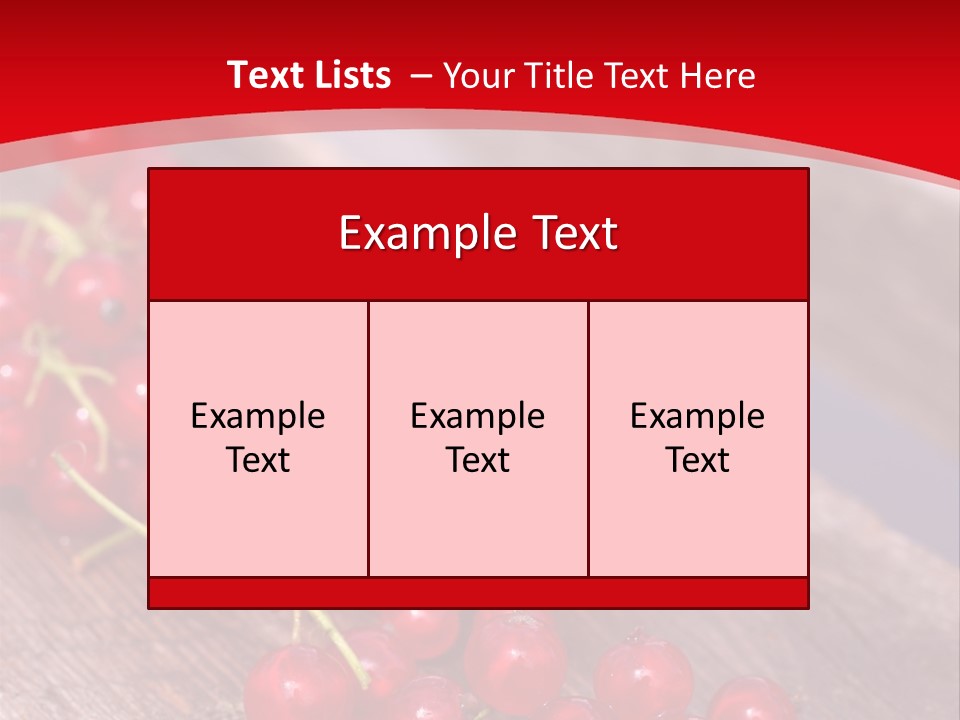 A Bunch Of Red Berries Sitting On Top Of A Wooden Table PowerPoint Template