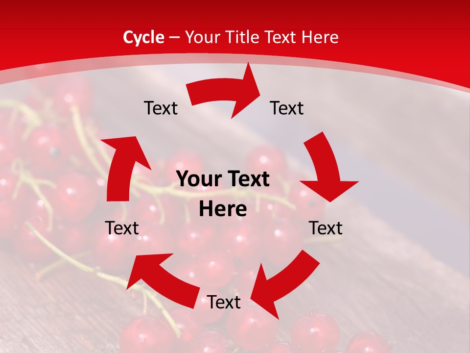 A Bunch Of Red Berries Sitting On Top Of A Wooden Table PowerPoint Template